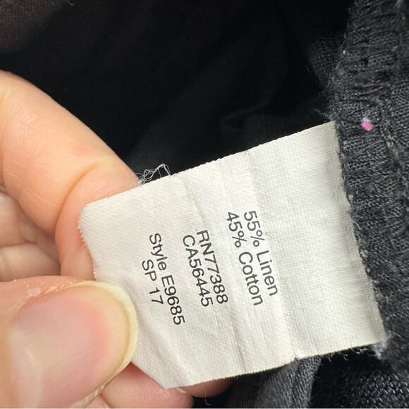 J Crew Black Linen Scalloped Hem Chino Shorts Dressy Shorts Womens 0 Preppy - Picture 9 of 9